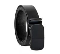 Volmer - Cinturón de piel auténtica, trinquete automático, cinturón de piel, ancho 35 mm, se puede acortar | serie de cinturones: ATG | tamaño de la cintura 125 cm, Atg10-negro