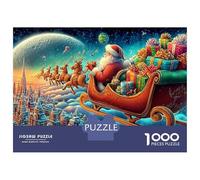 Volo di Santa 1000 Piezas Rompecabezas Divertidos DecoracióN Familiar Carrozza Fantasy Cielo Stellato Jigsaw Juegos Educativos para Familiares Y Amigos 38x26cm/1000pcs
