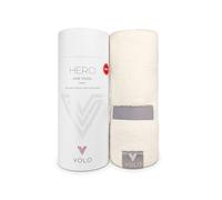 VOLO Hero - Toalla de Pelo Blanco Sal | Ultra Suave, súper Absorbente, Tela de nanoweave de Secado rápido | Reduce el Tiempo de Secado en un 50% | Toalla Grande para Todo Tipo de Cabello | Anti