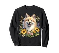 Volpino Italiano Dog Summer Wildflowers Obra de arte Sudadera