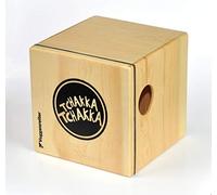 VOLT Cajón KazooJon Cube Mini – 12×12×12 cm, abedul/pino, superficies patentadas, marrón/verde