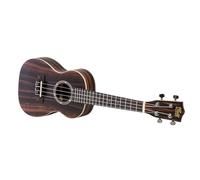 VOLT UT Ukelele Concerto, cubierta laminada de caoba, diapasón de palisandro, acabado brillante, aspecto de zebrano, longitud aproximada de 600 mm, incluye funda forrada.