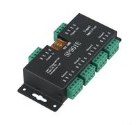 Voltaje amplio del repetidor DC5V-24V del pixel del LED para las luces del | Soporta señal dual WS2813/WS2815, salida simultánea de 4 puertos, transmisión de voltaje constante, ideal para carreras