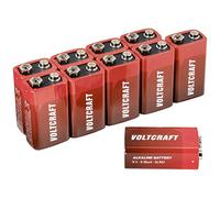 VOLTCRAFT 6LR61 - Batería alcalina de 9 V, 550 mAh, 9 V, 10 Unidades