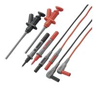 VOLTCRAFT MS-6 - Juego de cables de prueba de seguridad (conector de láminas de 4 mm, punta de prueba, 1,20 m, 1 juego), color negro y rojo