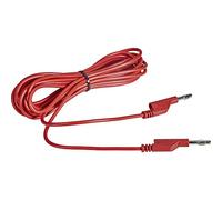 VOLTCRAFT MS5/RT - Cable de prueba (conector de láminas de 4 mm, conector de láminas de 4 mm, 5,00 m, 1 unidad), color rojo