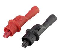 VOLTCRAFT MSK-104 - Pinza de cocodrilo macho de 4 mm CAT III 1000 V, CAT IV 600 V, color negro y rojo