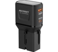 VOLTCRAFT UC-1C1A35W01 - Cargador de viaje (18 W, 18 W, 1 USB-C®, 1 USB-A Fast Charge Black con adaptador europeo, con Reino Unido)