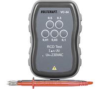 VOLTCRAFT VC-34 - Probador rápido para interruptor diferencial CAT III 250 V