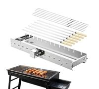 Volteador De Brochetas Para Parrilla Bandeja Barbacoa de Ancho Ajustable