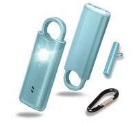 Voltek News Kit Alarma Metal Pestillo de Seguridad Mujer Defensa + Detector Puerta y Ventana Autodefensa Auto Alarma Mini Independiente + Silbato Emergencia Personal Lámpara Potente 135 DB, USB-C