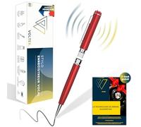 VOLTEK Pluma Grabadora de Audio - Captura la Voz con el Detector de dictáfonos Vocal. Micro grabadora Mini Escucha remota con una Memoria de 64 GB - Libro electrónico Gratuito Incluido (Rojo)