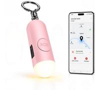 Voltek Safe - Alarma personal antiagresión, 130 DB rastreador Bluetooth, compatible con Apple FindMy iOS y Android, alarma de bolsillo autodefensa, llavero de seguridad, flash LED, botón SOS, USB-C