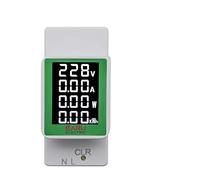 Voltímetro amperímetro digital 4 en 1 for riel DIN, vatímetro, medidor de energía eléctrica de 100 A, monitor de consumo de energía de W, kWh y voltios y amperios