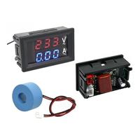 Voltímetro amperímetro digital LCD de 0,56'' CA 60-500 V 10 A 50 A 220 V, medidor de corriente de voltaje, probador, transformador de corriente(AC 0.00-9.99A)