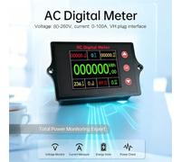 Voltímetro Amperímetro Potencia 100A Monitor Uso | Mide voltaje, corriente, potencia y en tiempo real para optimizar el consumo eléctrico diario.