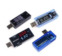 Voltímetro amperímetro USB con pantalla digital, comprobador de capacidad de batería, indicador de carga(Silver,5 Pcs)
