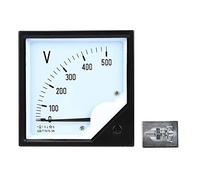 voltimetro analogico 380v + Medidor de voltaje de panel analógico Voltímetro de medidor de voltaje de panel cuadrado AC 0-500V para dispositivos de control electrónico