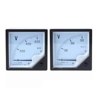 Voltímetro analógico de CC de 5 V, 10 V, 15 V, 30 V, 75 V, 100 V, 150 V, 300 V, 500 V, 750 V, 1000 V, cuadrado, 6C2-V, 80 x 80 mm, 1 unidad(750V)