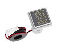 Voltímetro con pantalla LED, probador digital de voltaje CA 60~500V voltímetro, indicador de señal de corriente LED(White)