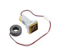 Voltímetro de amperímetro digital, 60-500V 0-100A Voltímetro y amperímetro LED Indicador de medidor de pantalla para paneles eléctricos y monitoreo de energía (Amarillo)