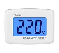 Voltímetro de CA Digital, DM55-1-EU Voltímetro de CA digital Medidor de voltaje de corriente doméstica de alta precisión para electrodomésticos Enchufe de la UE 230 V 50 Hz