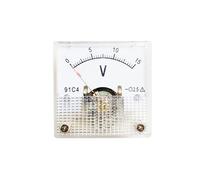 Voltímetro de CC 91C4, medidor de Panel de voltaje analógico, puntero mecánico, tipo 5V, 10V, 15V, 20V, 25V, 30V, 50V