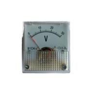 Voltímetro de CC 91C4, medidor de voltaje de Panel analógico, tipo puntero mecánico, probador de voltios de 5V/10V/15V/20V/30V/50V/100V/150V/250V/300V/500V(DC100V)
