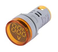 Voltímetro De Sinal LED Digital Luminoso Indicador De Tensão Medidor De Voltagem Comprovador De Lâmpara Redondo Para Aplicação Industrial (Yellow)