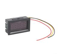 Voltímetro digital 0-33 V CC, medidor de voltaje con pantalla LED de 5 dígitos con alta sensibilidad, probador compacto de tres cables para medición industrial, rojo/verde/azul/amarillo (azul)