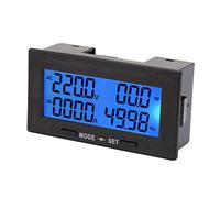 Voltímetro digital AC 0 100A 130 500V Medidor de pantalla digital multifunción de 6 pulgadas con pantalla LCD Luz de fondo azul para monitoreo de energía de corriente de voltaje