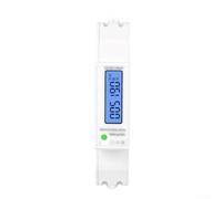 Voltímetro digital Amperímetro LCD, AC 230V 5-100A Watt Kwh Meter con retroiluminación, salida de pulso, factor de potencia y monitor de frecuencia para instalación de riel DIN