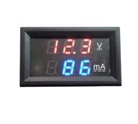 Voltímetro Digital CC 0-100V 0-300V 999mA, amperímetro, medidor de corriente de voltaje, pantalla LED en Color rojo y azul, multímetro de cubierta más blanca y negra(Black Cover,DC0-300V(red-blue))