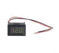 Voltímetro digital con pantalla LED de 2 líneas, mide rangos de voltaje CC de 4 5 V a 30 V, conveniente para cableado y fácil calibración (verde)