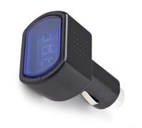Voltímetro digital con pantalla LED para monitoreo de baterías de vehículos en sistemas DC 12V y DC 24V con rango de entrada de 8V a 30V