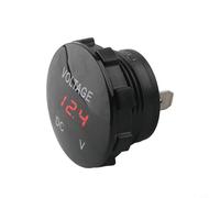 Voltímetro digital con pantalla LED para sistemas de 12 V-24 V, interruptor táctil encendido/apagado, opciones de luz roja/verde/azul, compatible con coche, motocicleta, barco, para ATV, UTV, (rojo)
