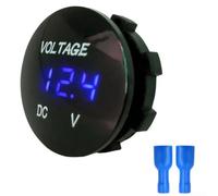 Voltímetro digital DC 12V 24V para coches y barcos, resistente al agua con fácil instalación y pantalla LED precisa (azul)