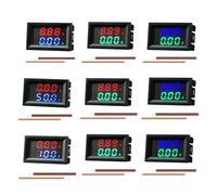 Voltímetro digital de 10 A/50 A/100 A con pantalla LED dual, amperímetro y medidor de corriente de alta precisión. Herramientas de medición.(Blue Green 100A)