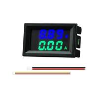 Voltímetro digital de 10 A/50 A/100 A con pantalla LED dual, amperímetro y medidor de corriente de alta precisión. Herramientas de medición.(Blue Green 50A)