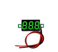 Voltímetro digital de dos cables CC 2.50 a 30 V LCD de 0.36, voltímetro, rojo, azul, verde, LED, Amperio, medidor de voltaje, 1 unidad (verde)
