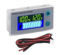 Voltímetro digital fácil de usar para múltiples baterías, soporta ácido, fosfato de hierro y litio y más (36 V)