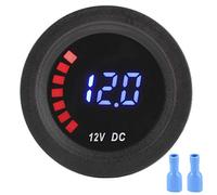 Voltímetro Digital LED 3 Dígitos Pantalla a Color para Vehículo DC 12V, Alta Precisión y Diseño Impermeable - Monitorización Fácil y Compatible con Moto, Coche y Caravana (panel de pecado)