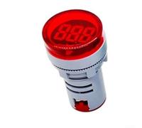 Voltímetro digital LED AC 60-500 V, indicador redondo de 22 mm, medidor de voltaje con alto brillo, carcasa a prueba de polvo para industria, telecomunicaciones e ingeniería mecánica, fácil