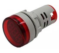 Voltímetro Digital LED Redondo Rojo para Panel (12...500V AC)