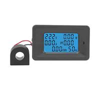 Voltímetro digital, multímetro, 6 en 1 Medidor LCD digital para el hogar Voltaje 110-250V Corriente 100A Medidor de corriente del panel del monitor de energía con inductor mutuo