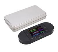 Voltímetro digital Probador USB Detector de voltaje Amperímetro Potencia PD Medidor eléctrico 5V a 32V con pantalla a color grande para dispositivos de carga y fuentes de