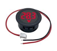 Voltímetro digital redondo para DC 4 100V, perfecto para diagnósticos precisos del vehículo (rojo)