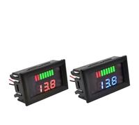 Voltímetro digital rojo y azul de 0,56 pulgadas, 12 V, 24 V, 60 V, 72 V, indicador de capacidad de batería de plomo-ácido, comprobador de voltaje for coche y motocicleta.(12V-72V Blue)