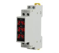 Voltímetro digital trifásico BV-3R, CA 80-500V, 50-60 Hz, montaje en riel DIN, entrada de 1 VA, precisión de ±2%, pantalla LED roja, grado industrial