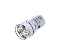 voltímetro digital Voltímetro digital 22 mm redondo DC 6-100 V voltios probador de voltaje medidor indicador de potencia lámpara pantalla de luz(Black and White)